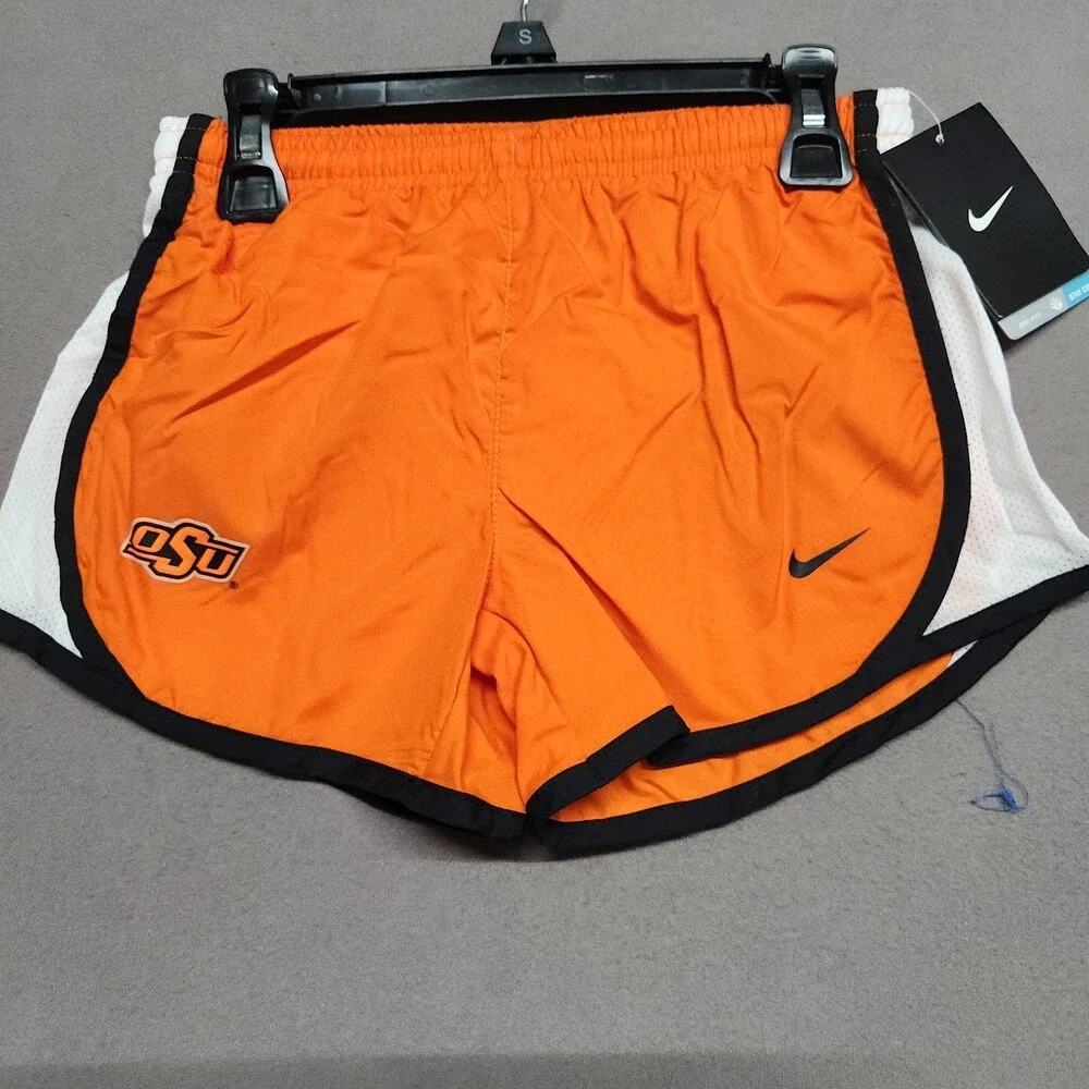 Nike Oklahoma State Cowboys Dri-Fit Athletic Shorts Youth Small Orange Osu 146